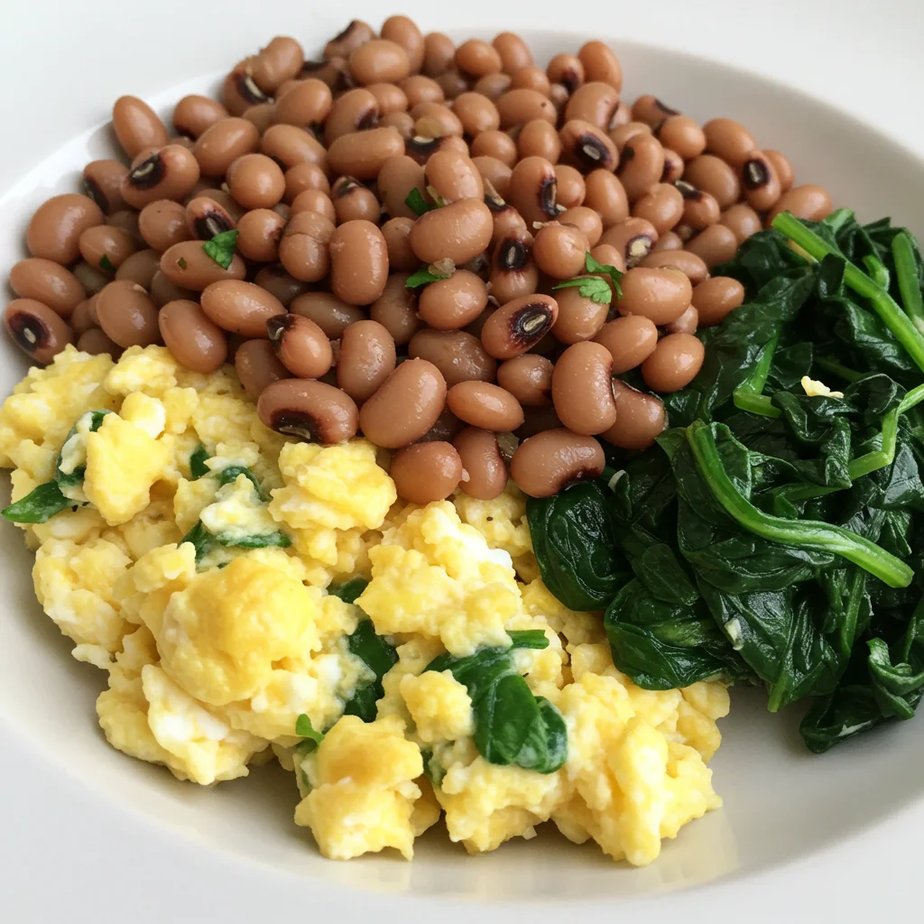 Pasulj sa jajima i spanaÄem